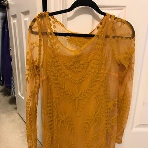 Mustard lace dress! Worn twice.